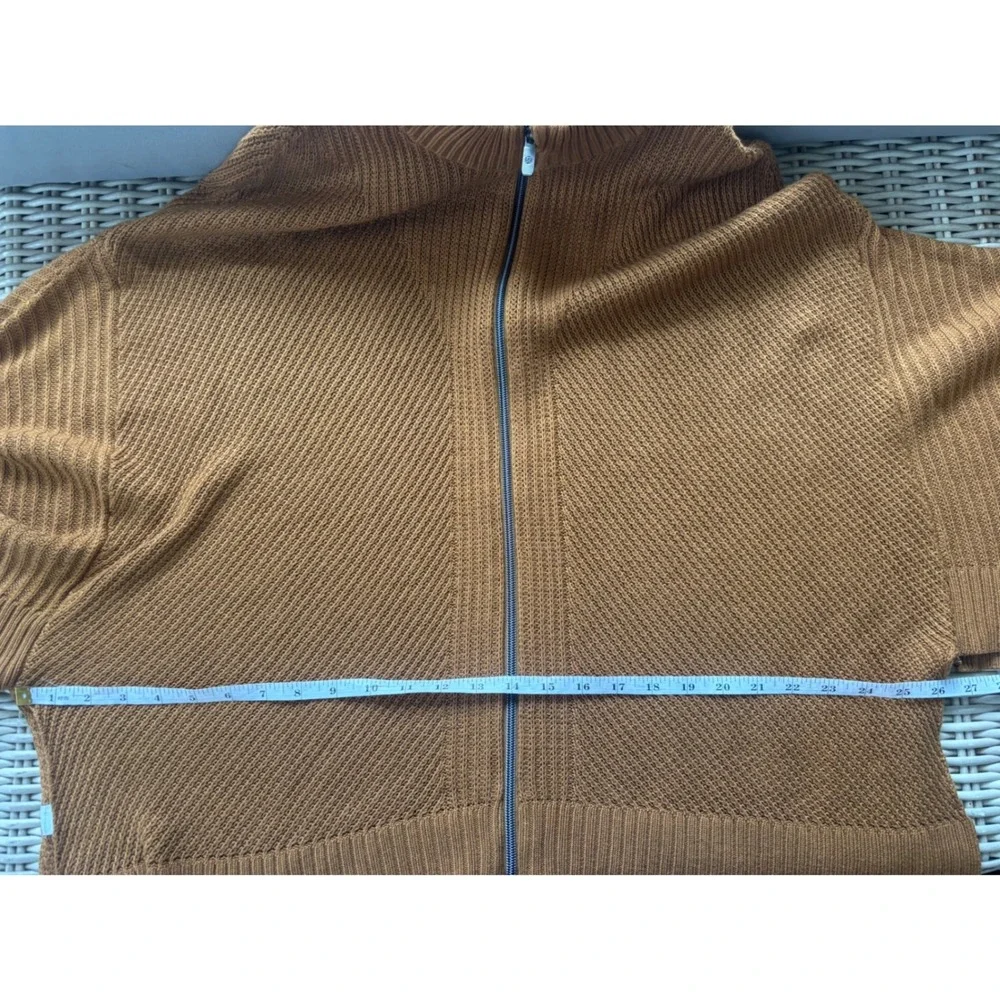 Lululemon Softer‎ Still Cashmere Blend Wrap Zip Sweater M/L athleisure layered